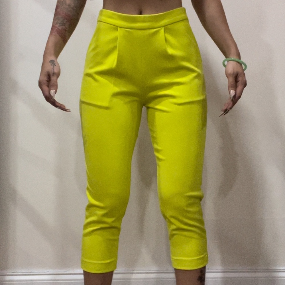 Neon Green Business Boss Casual Wear Capri Pants from Vietnam